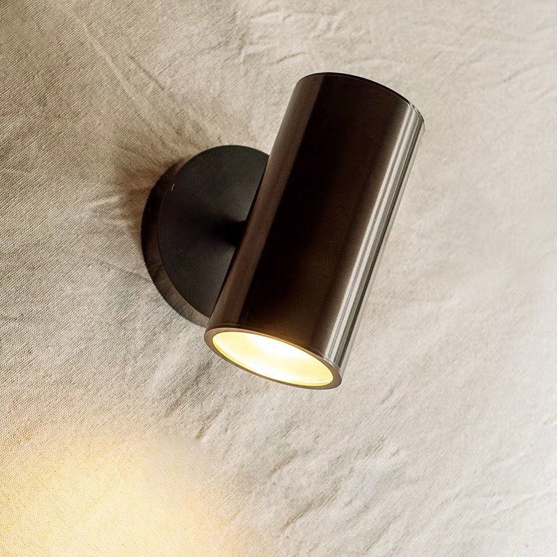 Aria aplică de Perete Spotlight Cilindric metal, Aur/negru