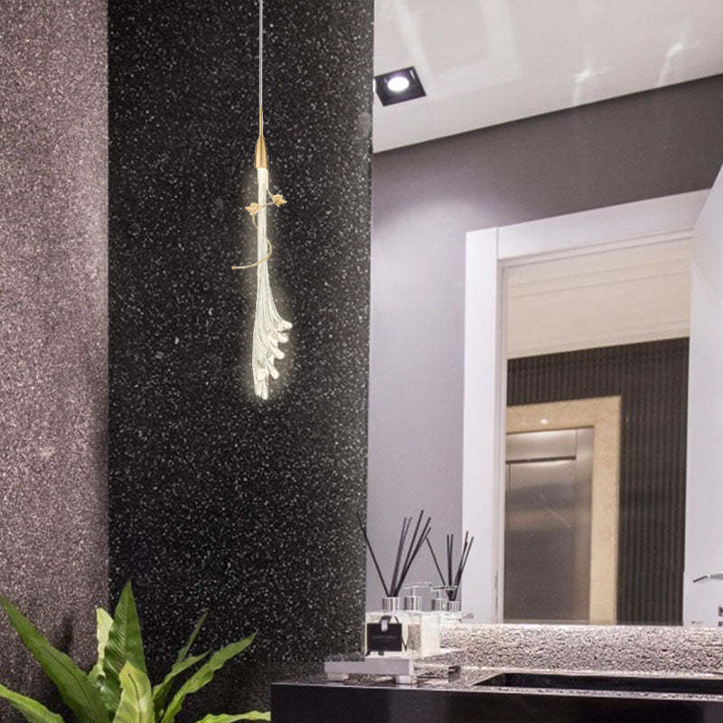 Arisha lampă suspendată Elegantă cu Formă de Floare din metal/sticlă, dormitor