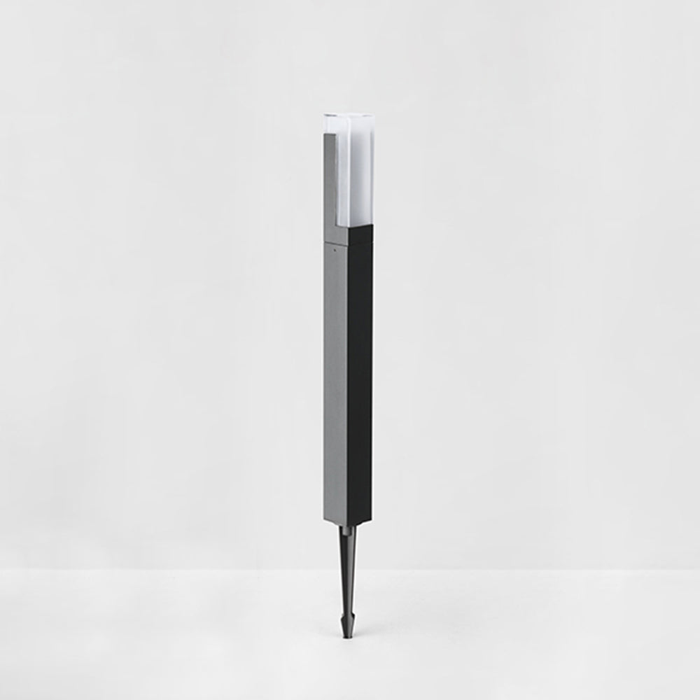 Ray lampă de drum modernă din metal solară pentru exterior, negru