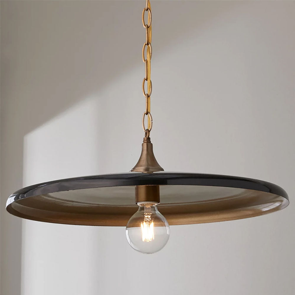 Arisha industrial Vintage lampă suspendată albă/negru/auriu