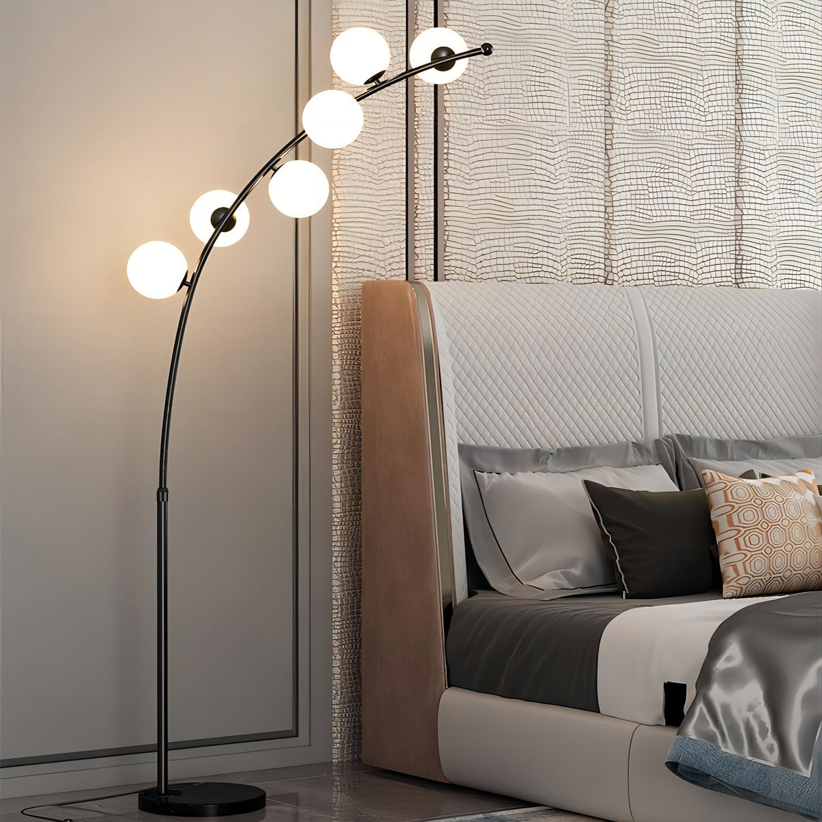 Valentina modern Arc Multi Head Bubble lampadar negru/Aur