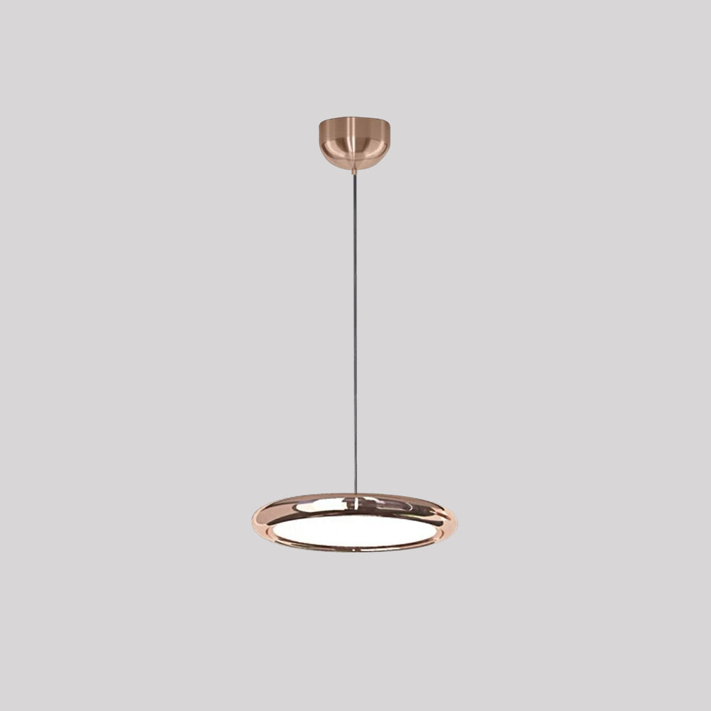 Arisha lampă suspendată circulară minimalistă din metal, Argintiu/Aur/Aur roz