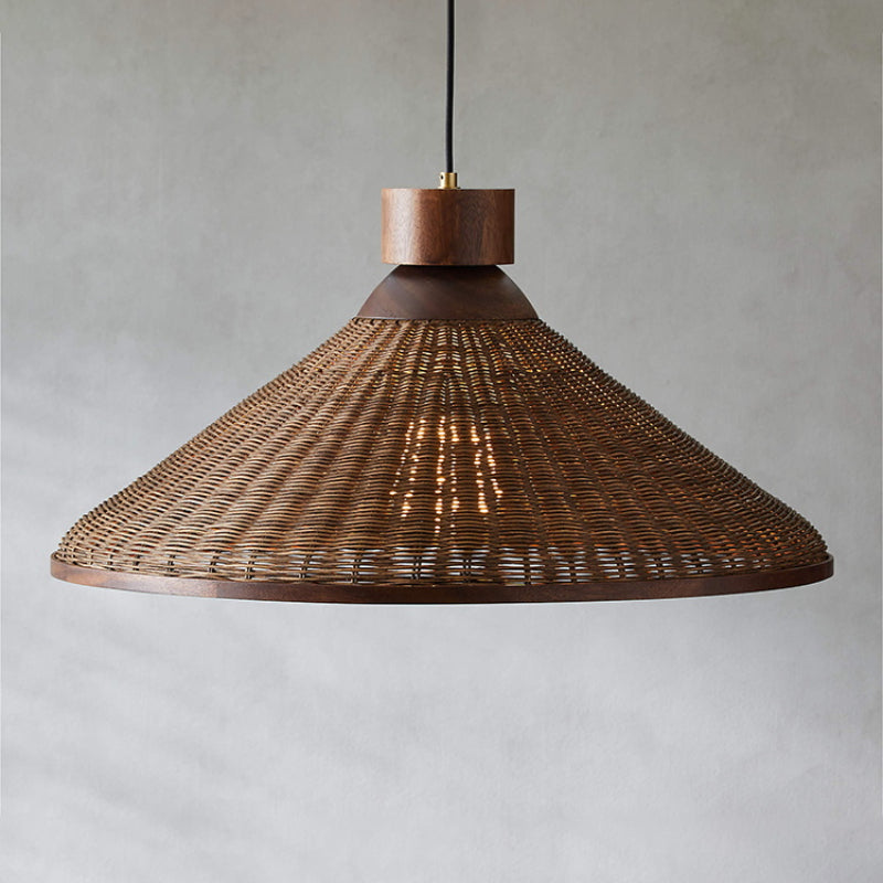 Silva lampă suspendată Retro Design LED din ratan pentru living/restaurant/hotel
