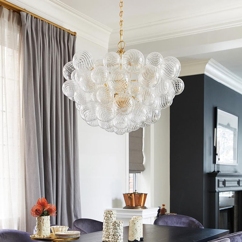 Valentina candelabru din sticlă, de lux, modern, LED, cu bule, pentru living