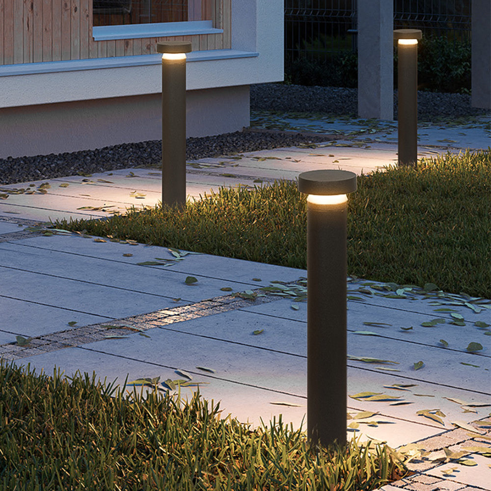Ray lampă de drum pentru exterior modern din metal cilindric, negru