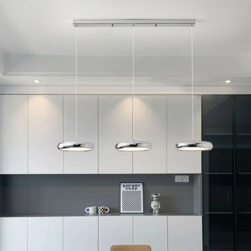 Aria lampă suspendată roșie și neagră și argintie din metal, modernă, minimalistă, pentru dormitor