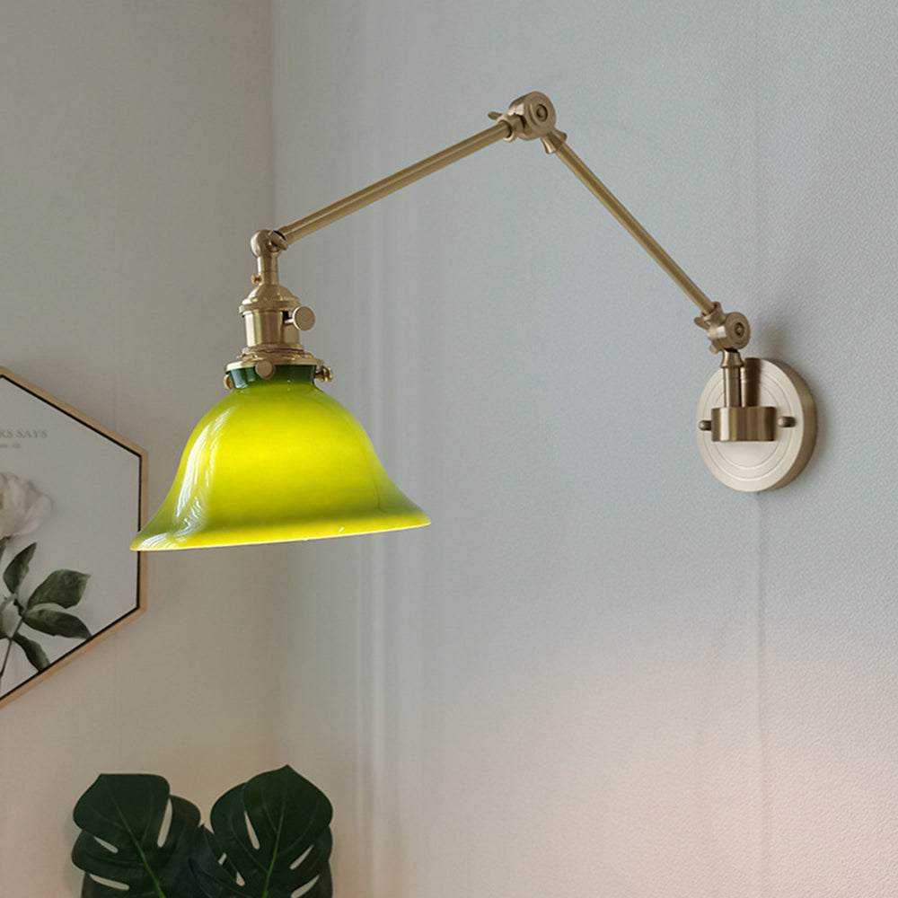 Tiffany Vintage Foldable aplică de perete, Verde/alb