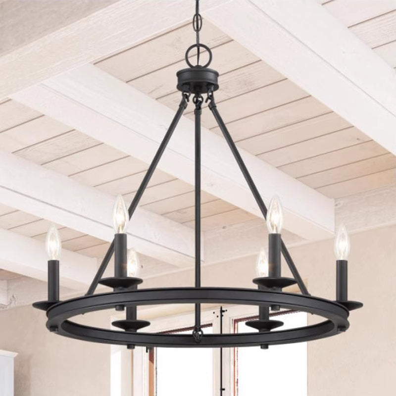Silva modern candelabru cu abajur din metal negru pentru living/cameră de dormit