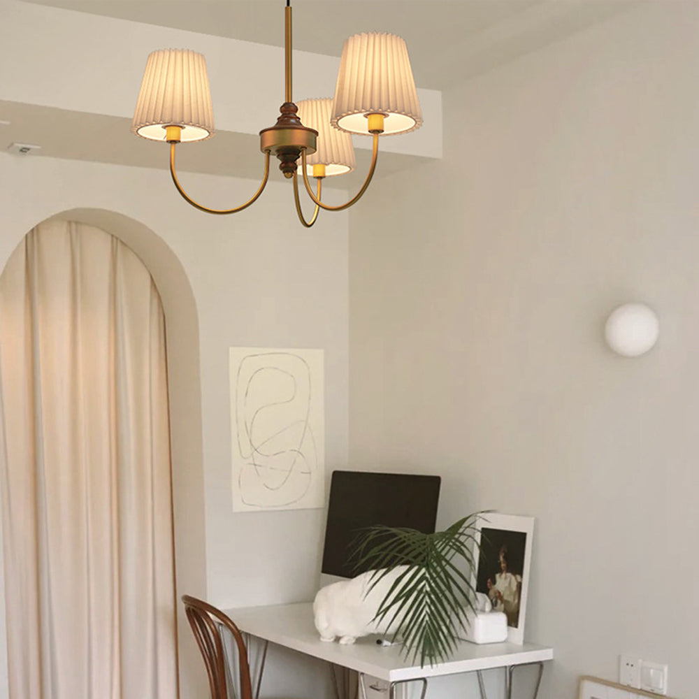 Silva candelabru  modern Retro din stofă, alb/verde