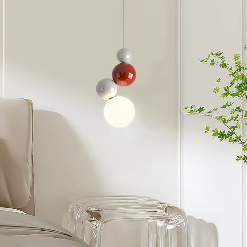 Valentina lampă suspendată albă din metal, modernă, LED, pentru dormitor și living