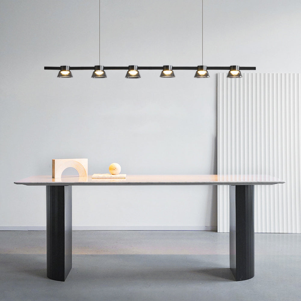 Arisha lampă suspendată neagră din metal, modernă, liniară