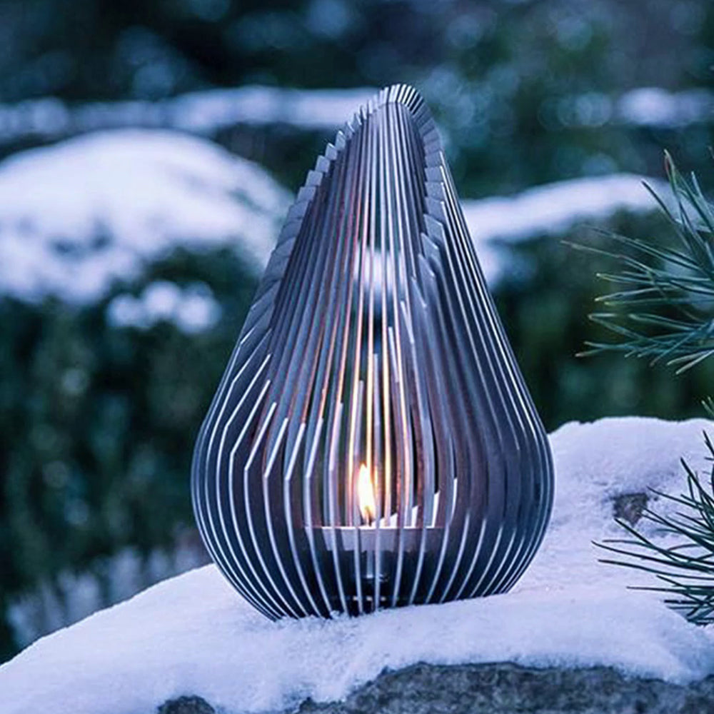Ray Design Waterdrop Shaped Outdoor lampadar, negru/Argintiu