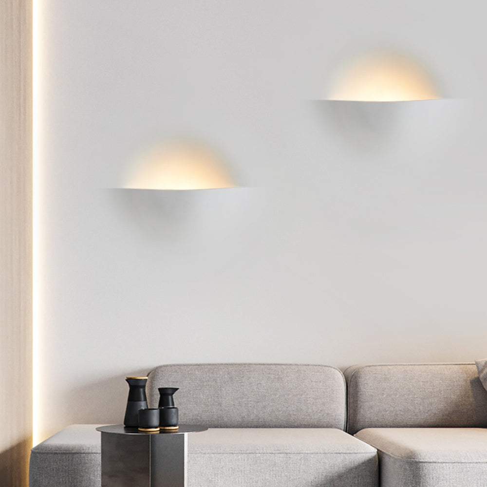 Aria aplică de perete modernă Recondusă din metal/Gips cu LED, alb