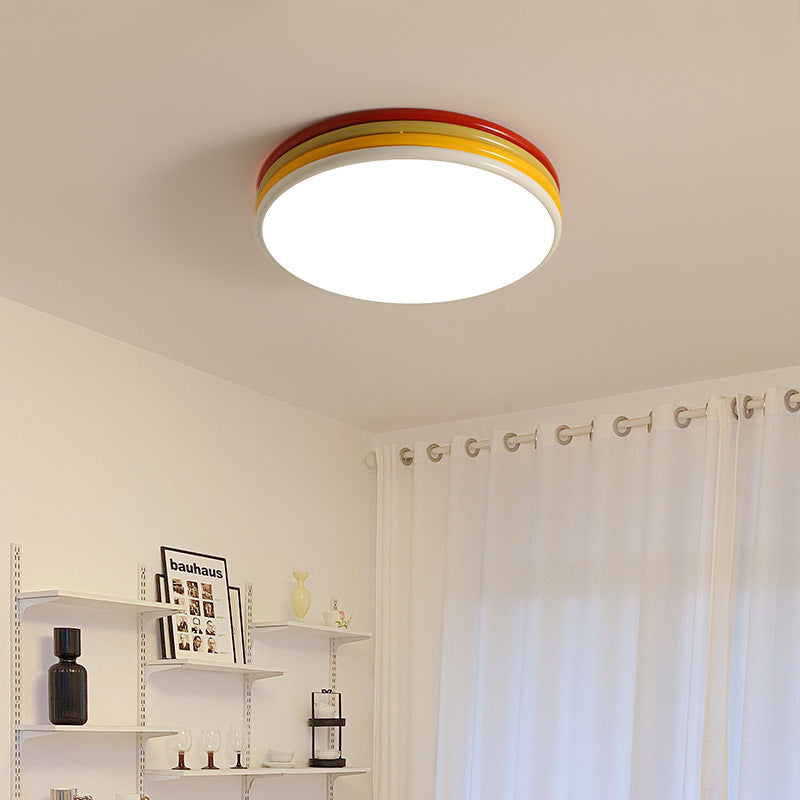 Arisha plafonieră aplicată roșie, modernă, LED, pentru living și dormitor