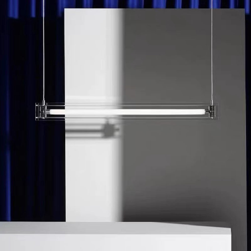 Arisha lampă suspendată albă din metal, minimalistă, liniară