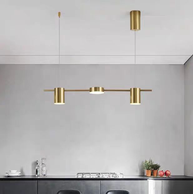 Arisha lampă suspendată minimalistă Multi metal, negru/Auri, în culoare aurie