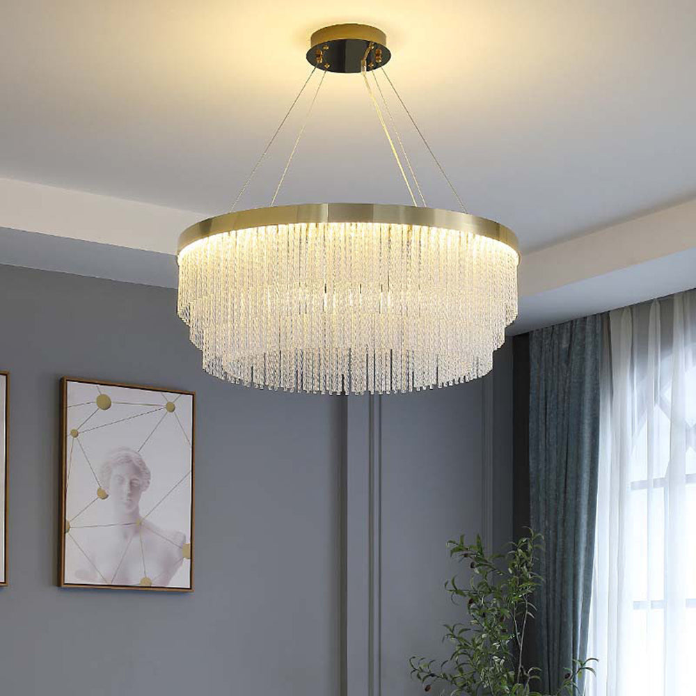 Kristy candelabru modern Spiral cristal Inel /Rectangular, auriu