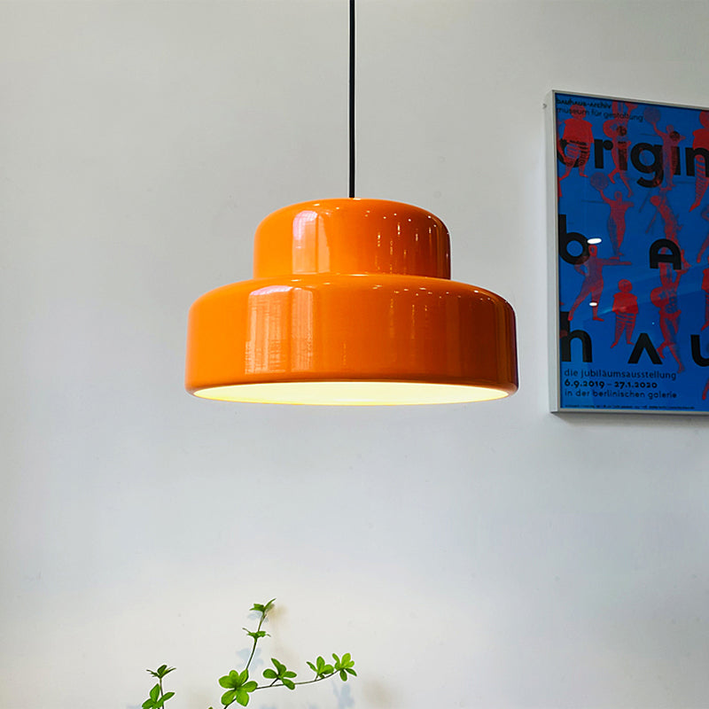 Arisha lampă suspendată single head vintage portocaliu metal sufragerie