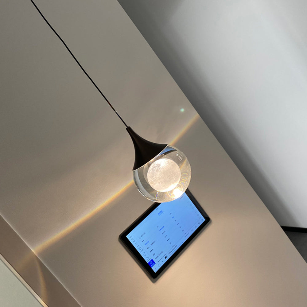 Aria lampă suspendată minimalistă metal Lunar, negru