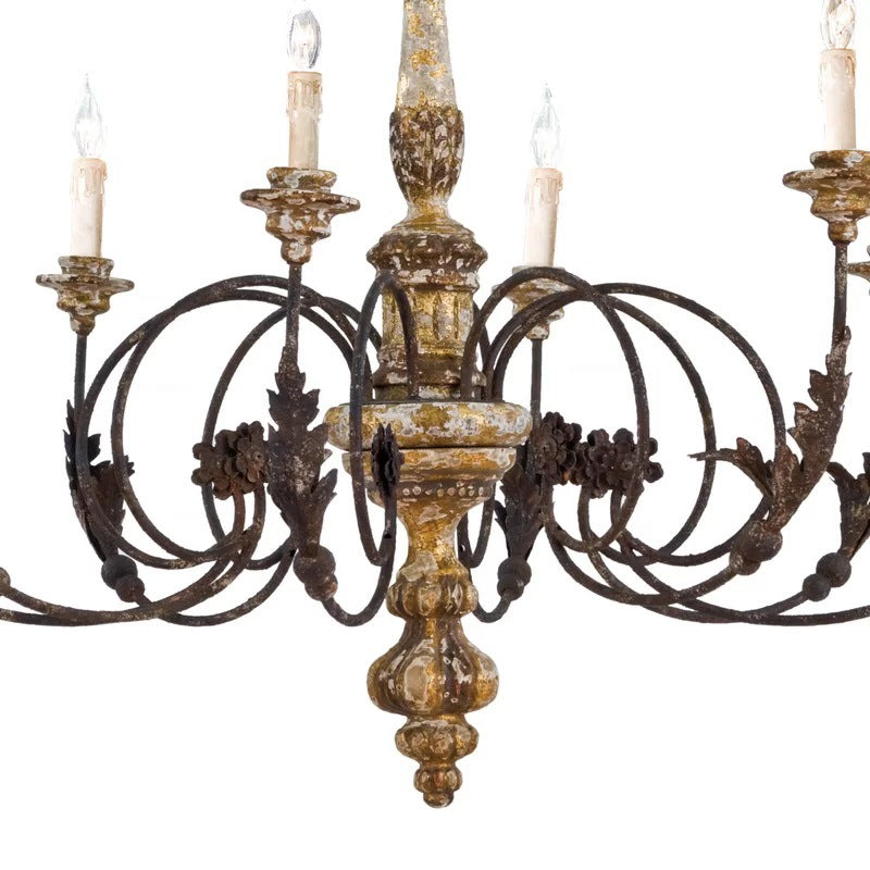 Silva Mare Retro Creativ candelabru din lemn metal living, în culoare maro