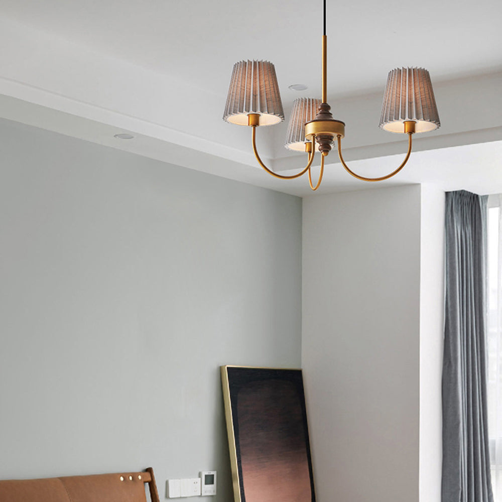 Silva candelabru  modern Retro din stofă, alb/verde