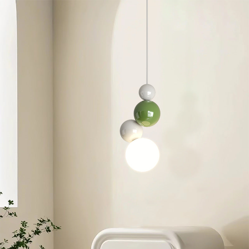 Valentina lampă suspendată albă din metal, modernă, LED, pentru dormitor și living