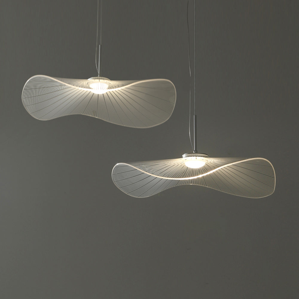 Arisha lampă suspendată designer în formă de frunză de lotus din metal, alb