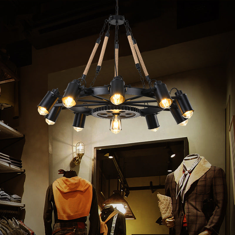 Epoch industrial LED lampă suspendată neagră metal/Cablu Cafe/Barem, pentru cafenea
