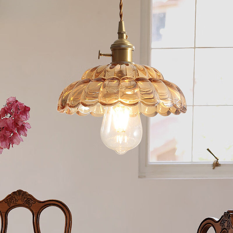 Valentina lampă suspendată Vintage sticlă Transparent/metal Cameră de Dormit/Sufragerie