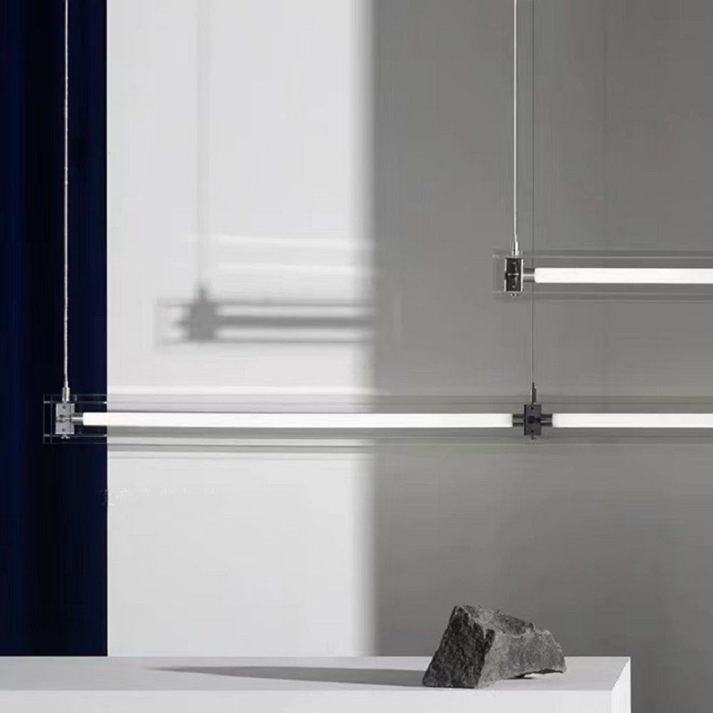 Arisha lampă suspendată albă din metal, minimalistă, liniară