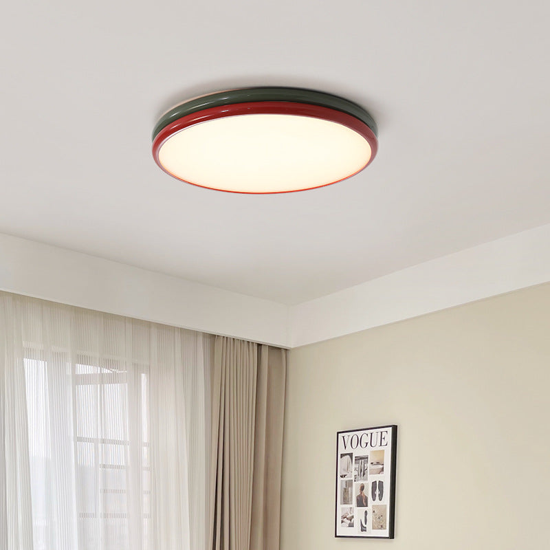 Arisha plafonieră aplicată roșie, modernă, LED, pentru living și dormitor