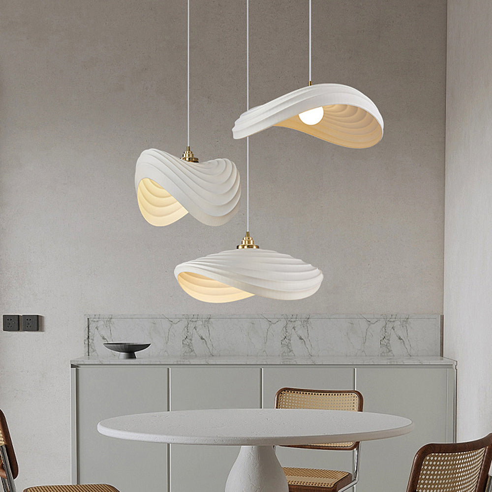Ritta Wabi-Sabi Minimalism Ripple lampă suspendată, Rășină & metal