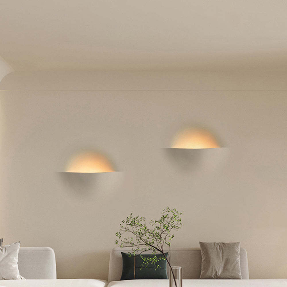 Aria aplică de perete modernă Recondusă din metal/Gips cu LED, alb