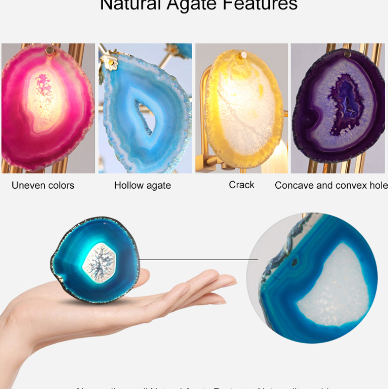 Aria Agate Creative Colourful candelabru dormitor/living