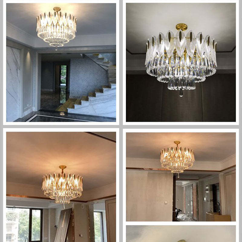Arisha de lux Feather cristal candelabru, living