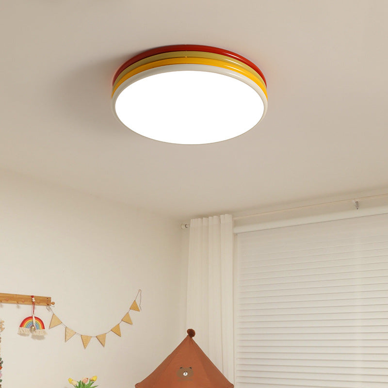 Arisha plafonieră aplicată roșie, modernă, LED, pentru living și dormitor