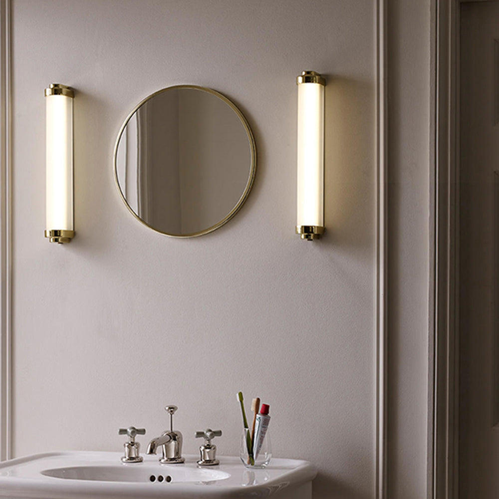 Ray aplică de perete pentru exterior cilindric minimalist din metal, aur/negru/argintiu