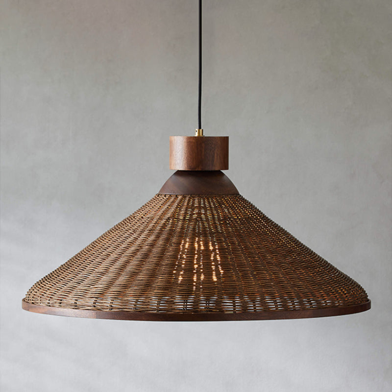 Silva lampă suspendată Retro Design LED din ratan pentru living/restaurant/hotel