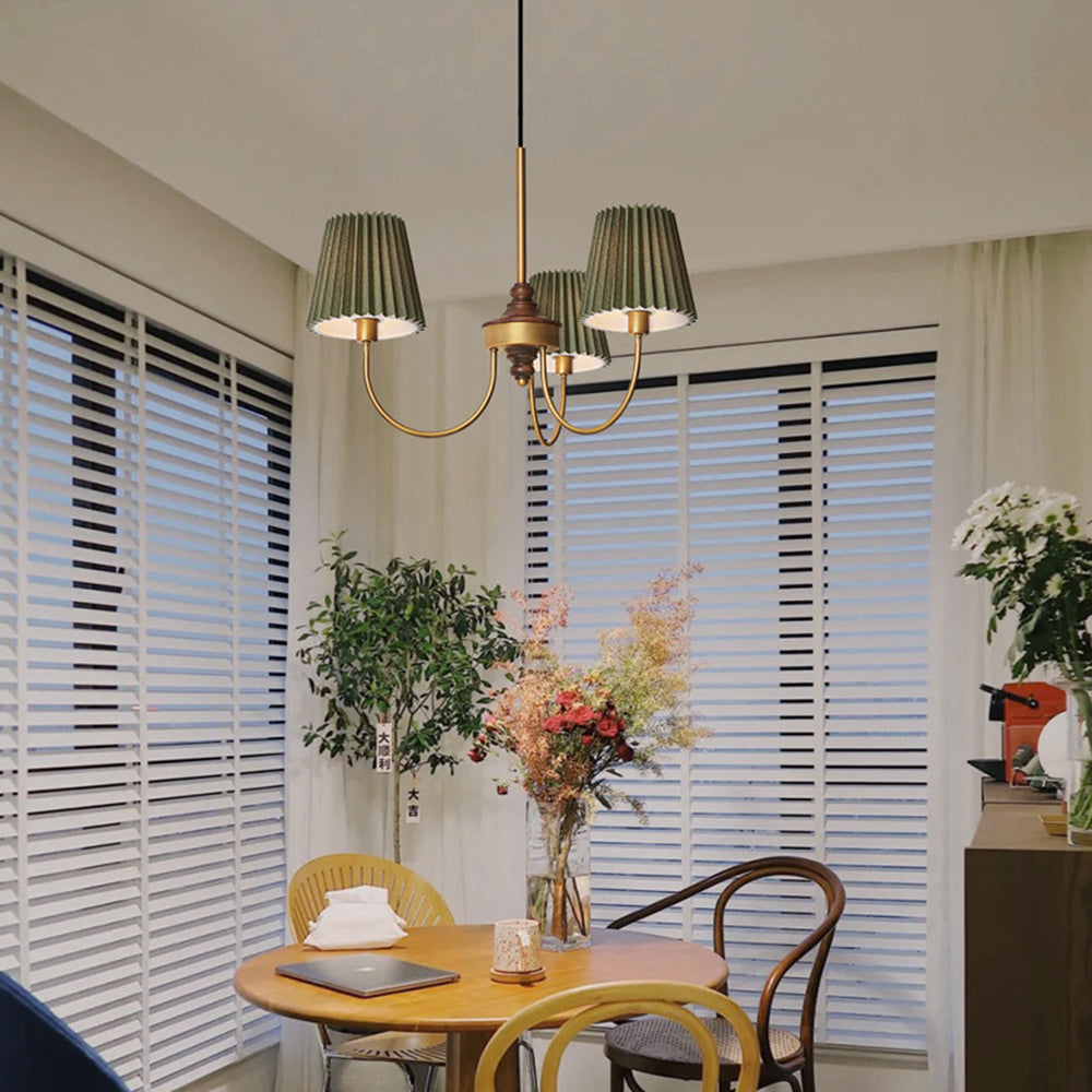 Silva candelabru  modern Retro din stofă, alb/verde