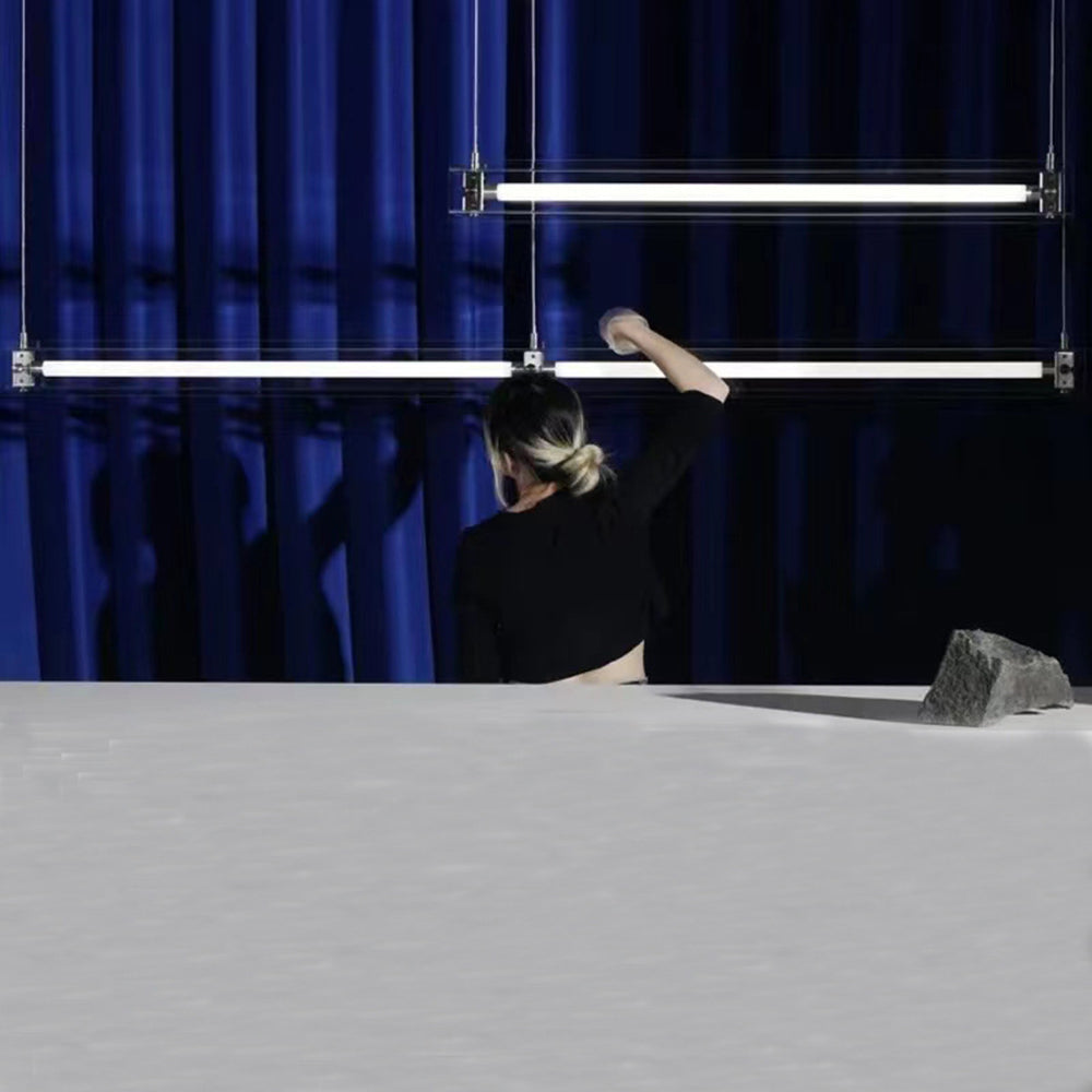 Arisha lampă suspendată albă din metal, minimalistă, liniară