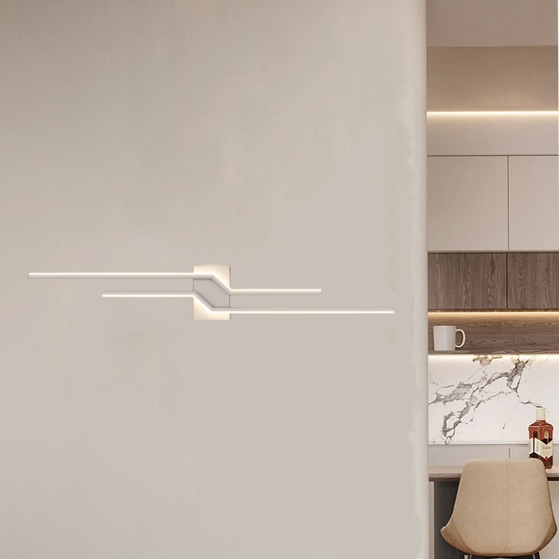 Arisha aplică de perete din metal, minimalistă, liniară, pentru zona oglinzii