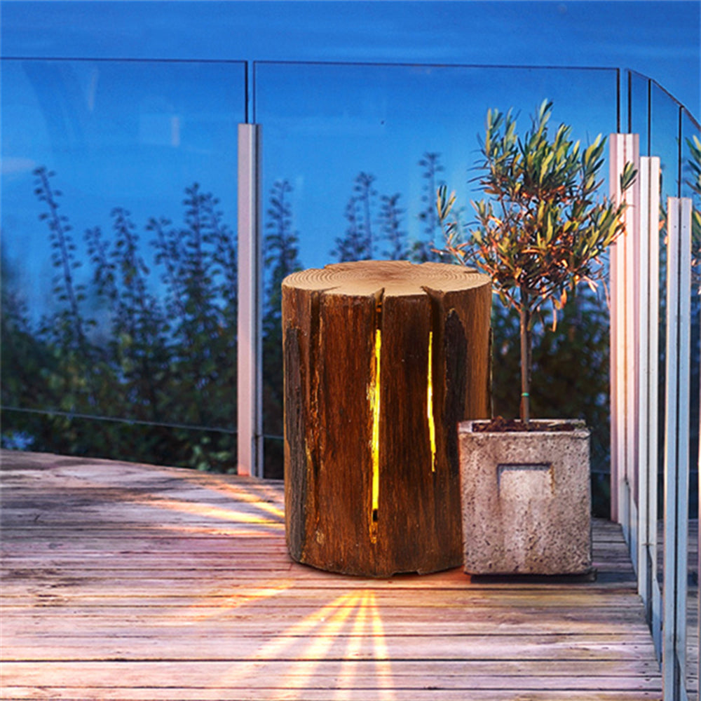 Ray lampadar pentru exterior din lemn natural