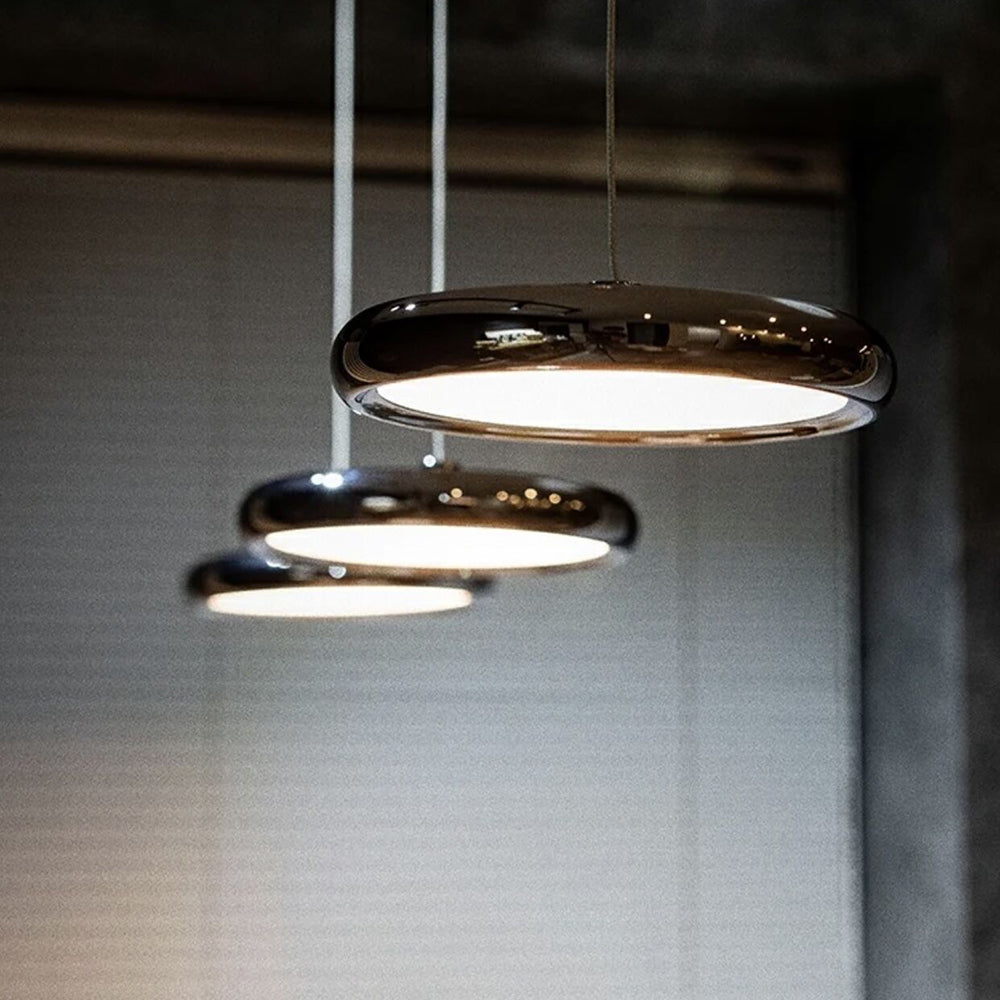 Arisha lampă suspendată circulară minimalistă din metal, Argintiu/Aur/Aur roz
