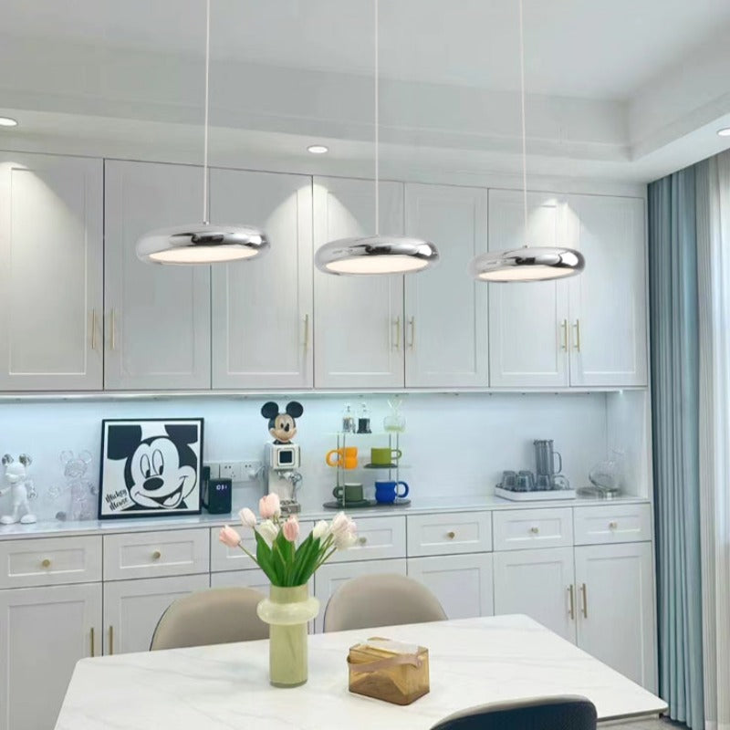 Aria lampă suspendată roșie și neagră și argintie din metal, modernă, minimalistă, pentru dormitor
