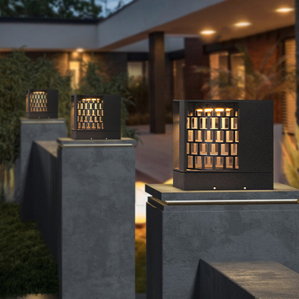 Ray lampă de masă modernă cu model metalic pentru exterior, negru