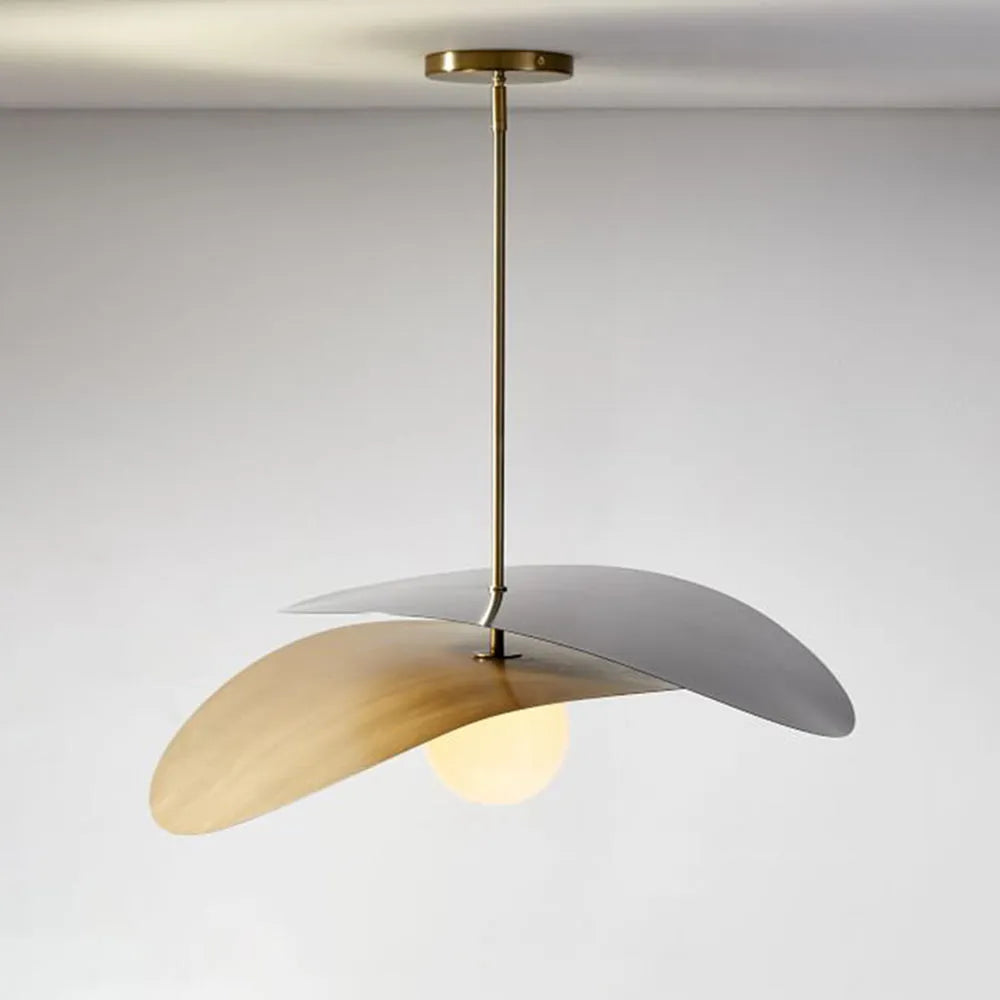 Arisha lampă suspendată decorativă geometrică metalică, negru/auriu
