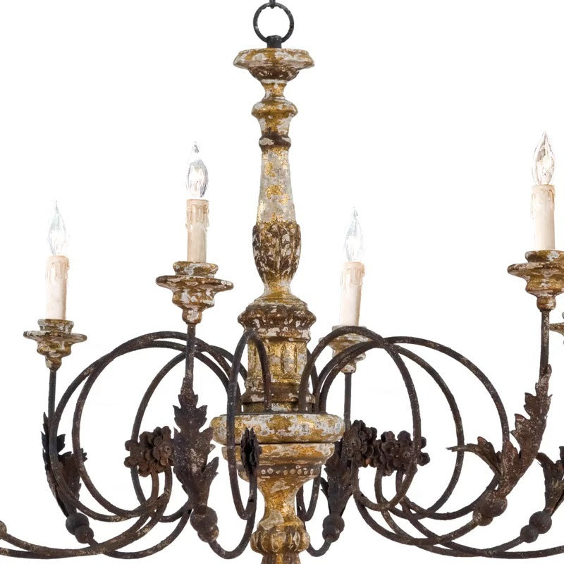 Silva Mare Retro Creativ candelabru din lemn metal living, în culoare maro