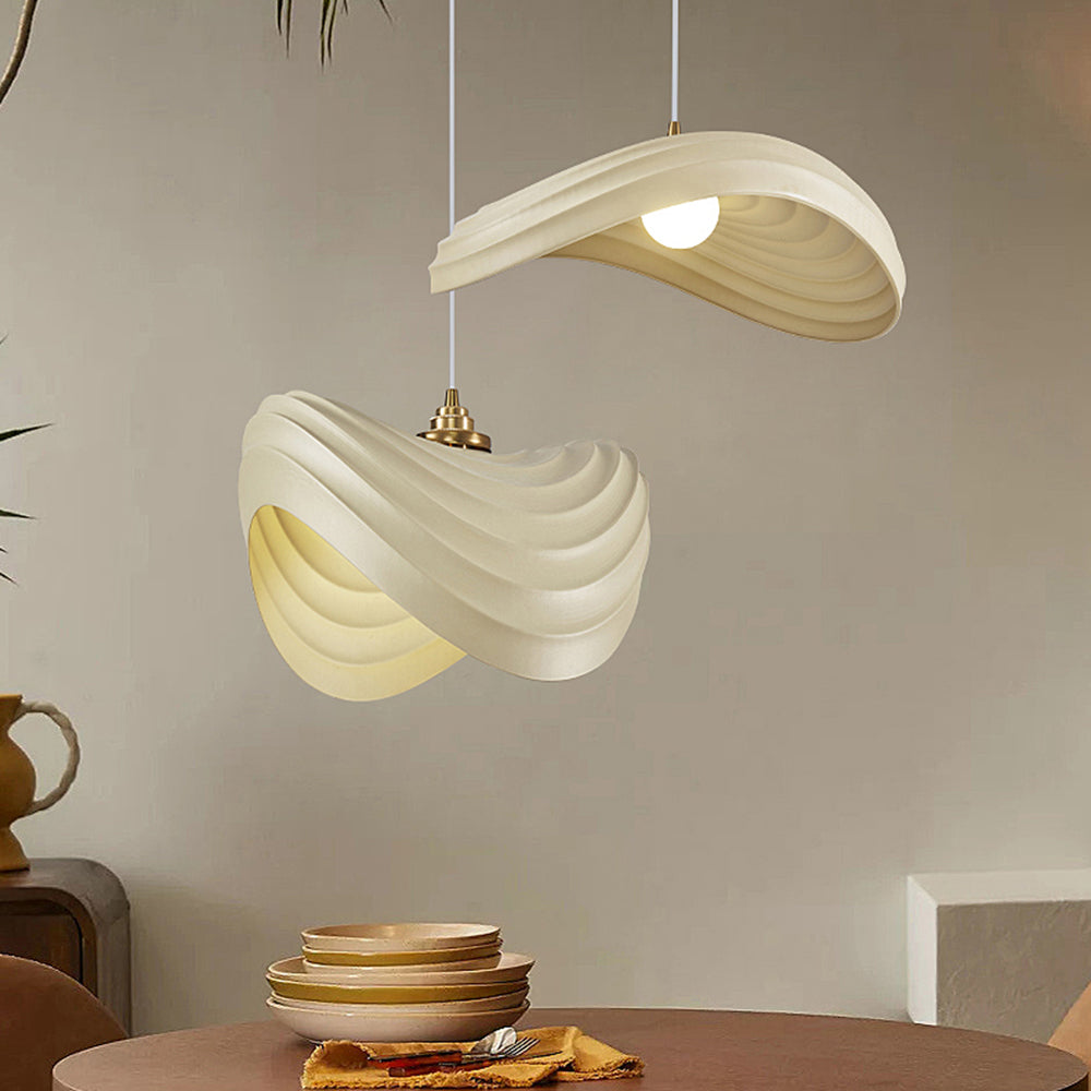 Ritta Wabi-Sabi Minimalism Ripple lampă suspendată, Rășină & metal
