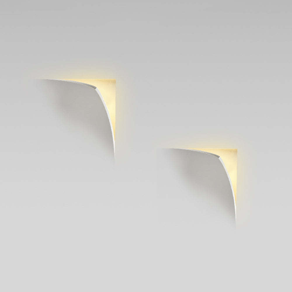 Aria aplică de perete modernă Recondusă din metal/Gips cu LED, alb