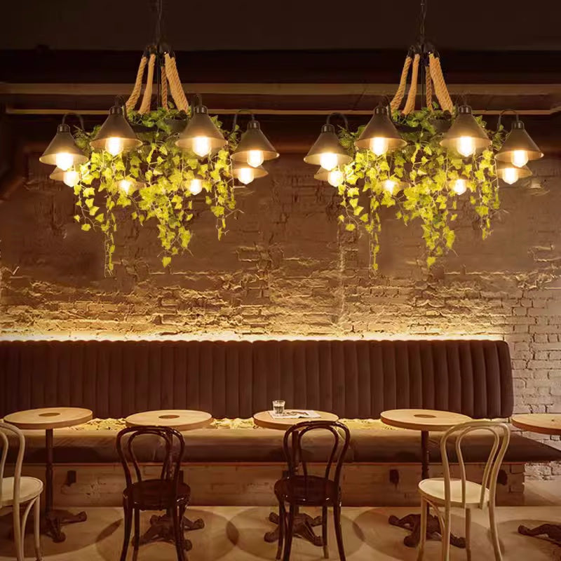 Arisha candelabru  Retro LED negru metal pentru restaurant/bar/cameră de zi